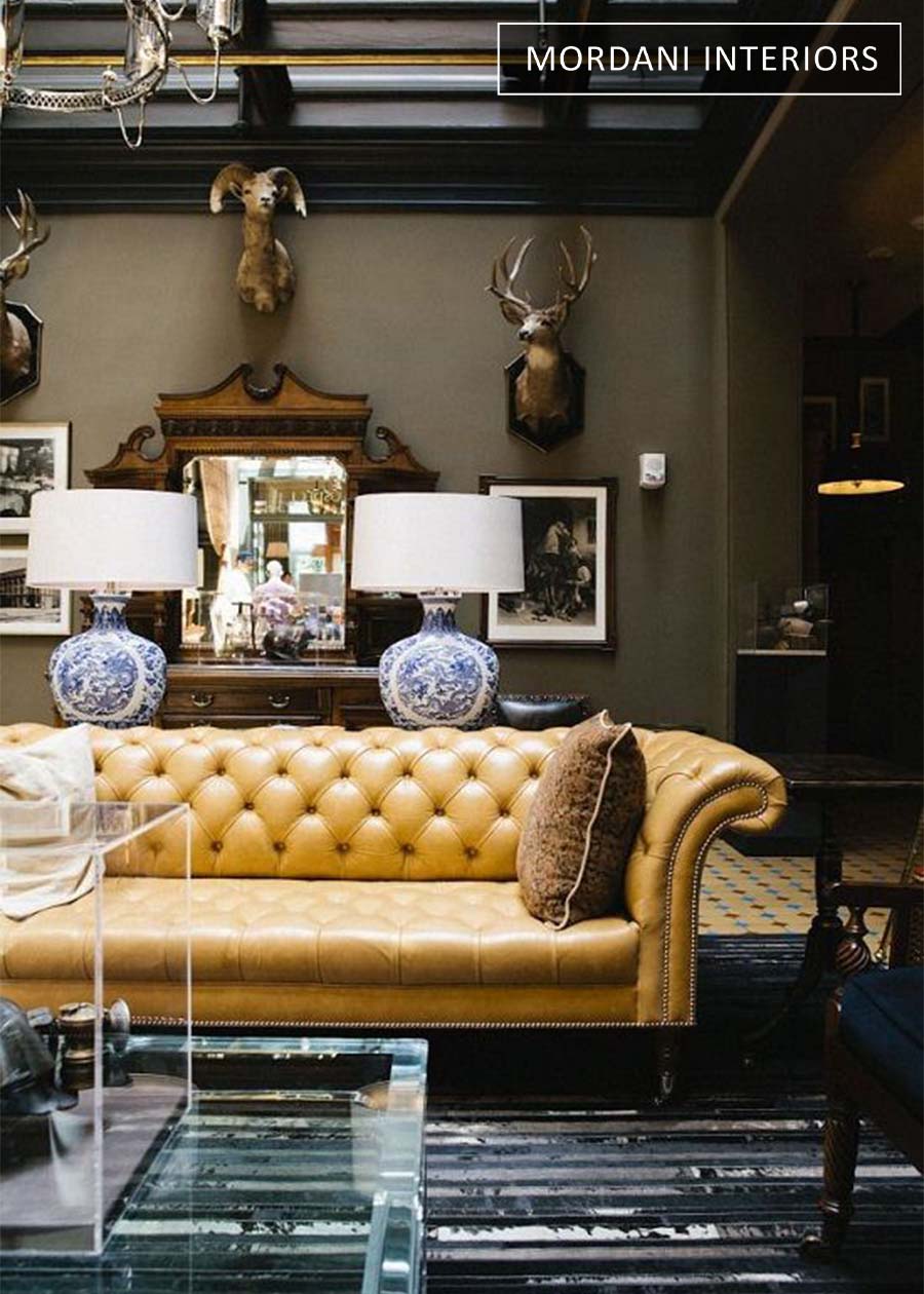 Rustic Texture Yellow Upholstery